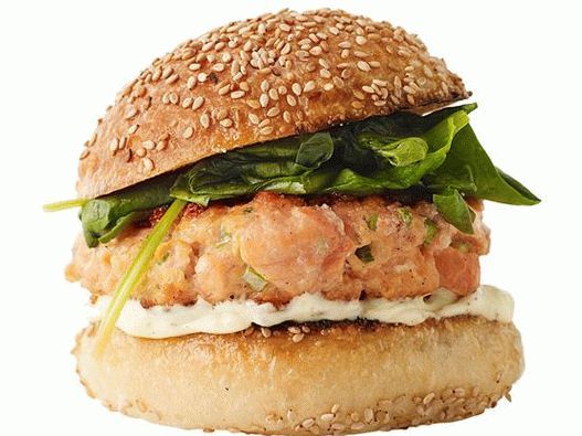 Hamburger s prekajenim lososom (št. 44)