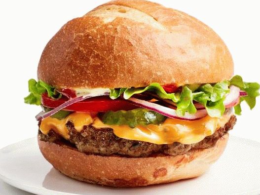 Fotografija burgerja v jedilnici