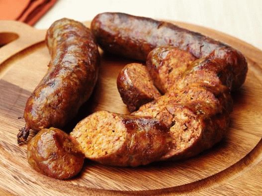 Foto domača klobasa Chorizo