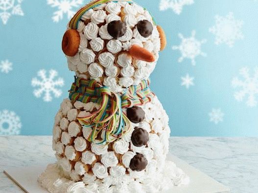 Photo Giant Cupcake Snowman