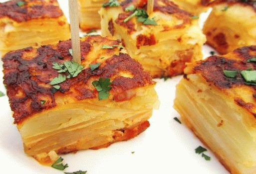 Fotografija španske tortilje (omleta s krompirjem)