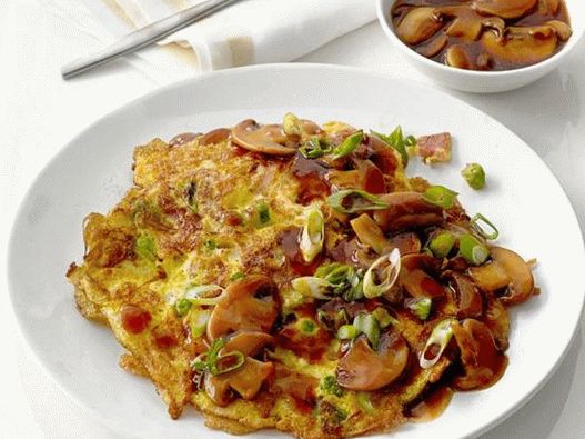 Kitajski omlet fu-yang z gobovo omako