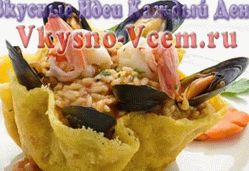 rižota z školjkami in kozicami