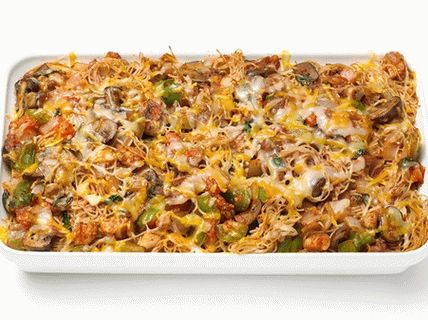 Foto Pečeni Capellini z gobami